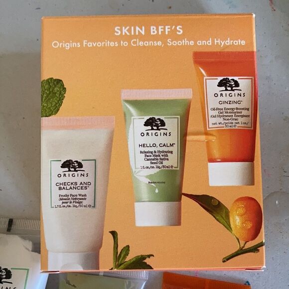 Origins Skin BFF’s Cleanse, Soothe & Hydrate Trio + Night-A-Mins Mini - Picture 1 of 6